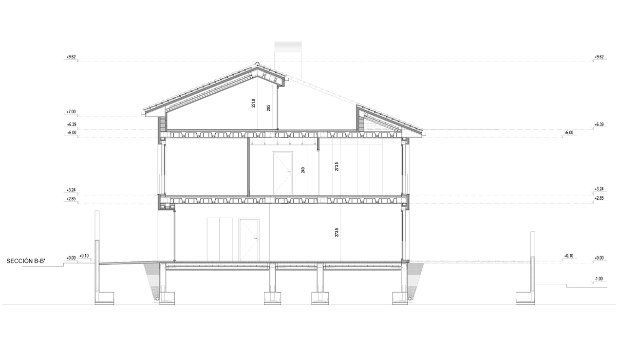 Plano de Arquitectura en la Casa Avenida de Alfaro