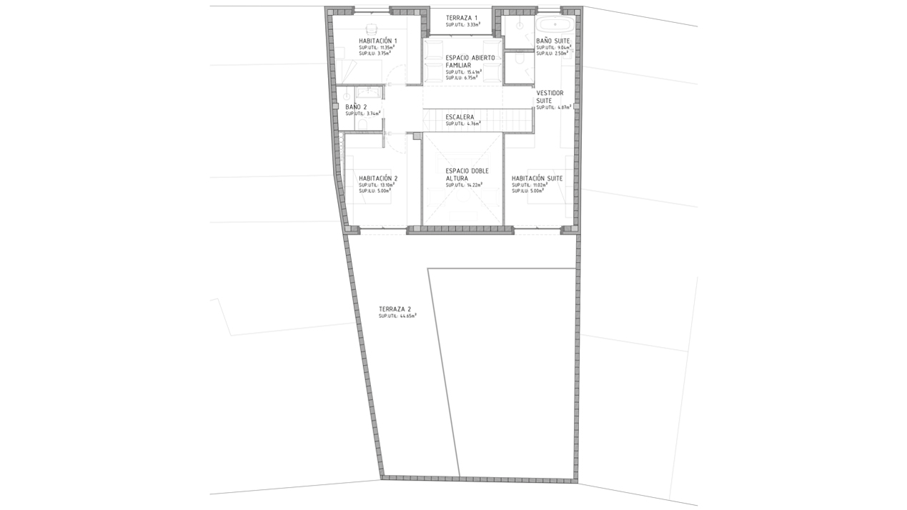 Casa Cubo en Alfaro Plano de Arquitectura