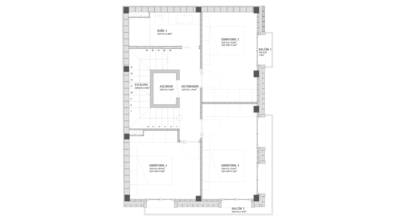 Plano de Arquitectura de la Casa Encuentro en Aldeanueva de Ebro