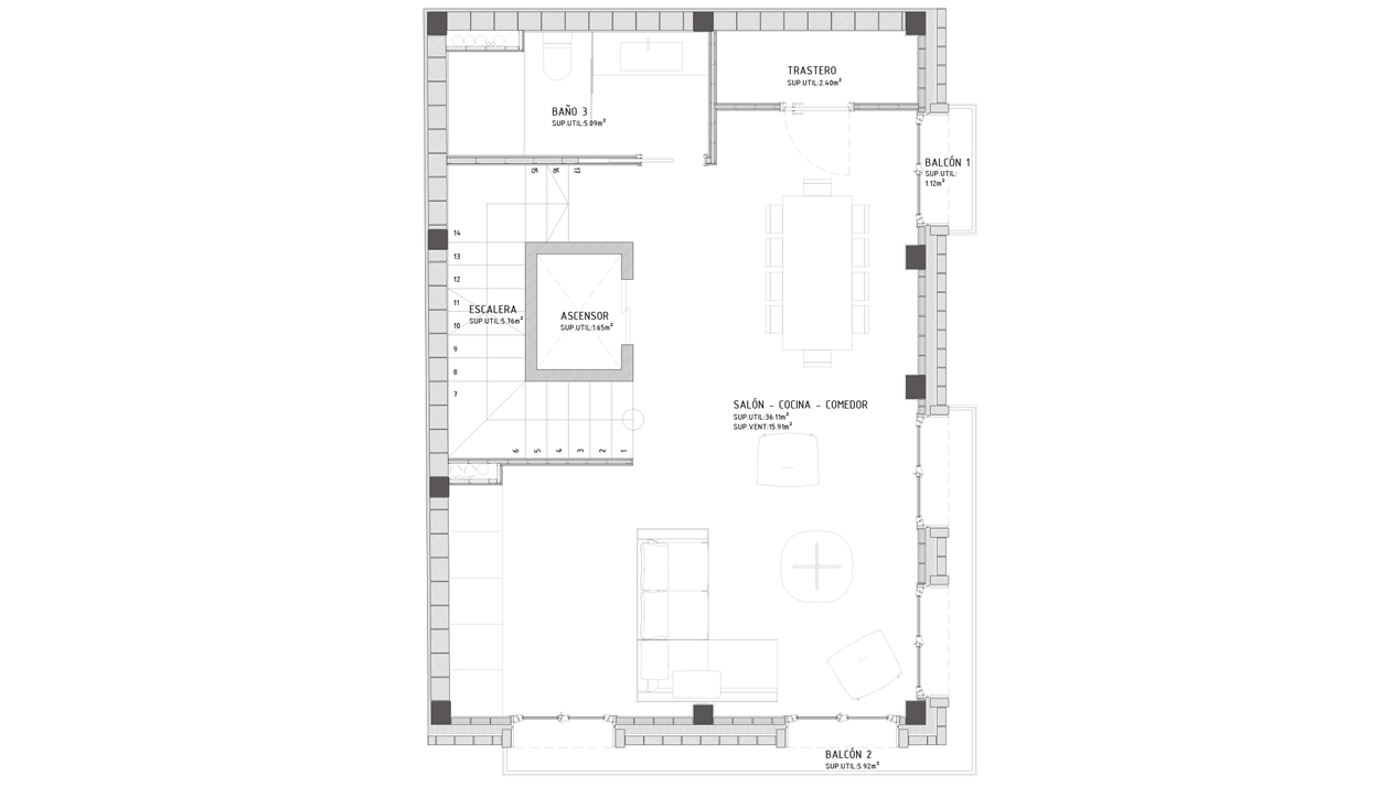 Plano de Arquitectura de la Casa Encuentro en Aldeanueva de Ebro
