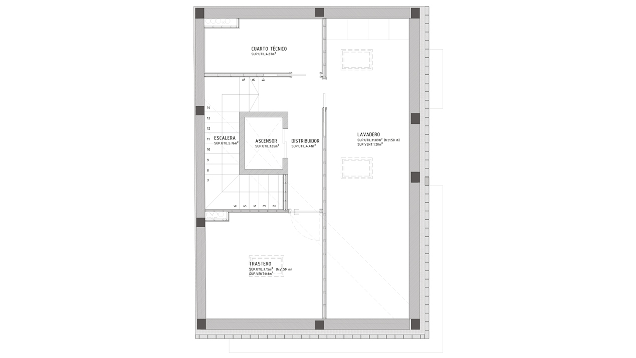 Plano de Arquitectura de la Casa Encuentro en Aldeanueva de Ebro