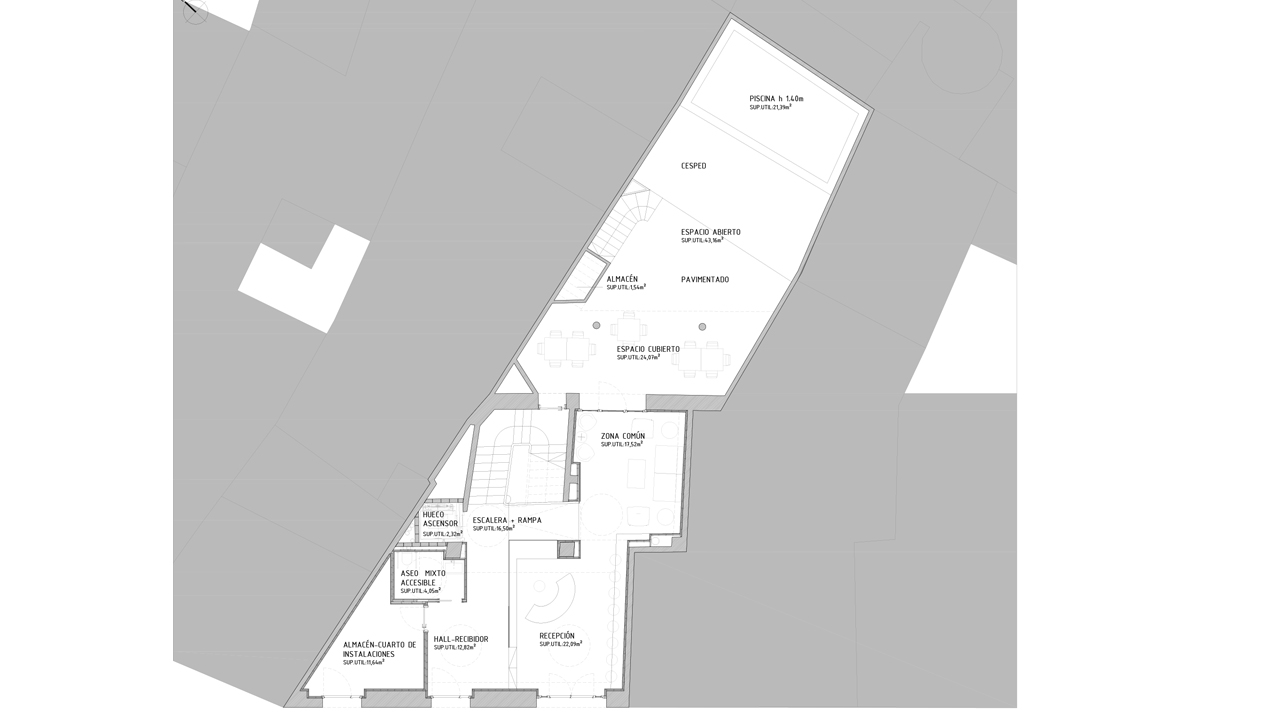 Plano de Arquitectura del Edificio Mercadal de Tudela