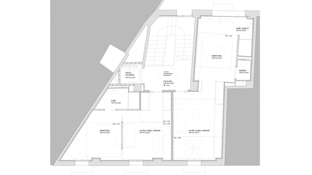 Plano de Arquitectura del Edificio Mercadal de Tudela