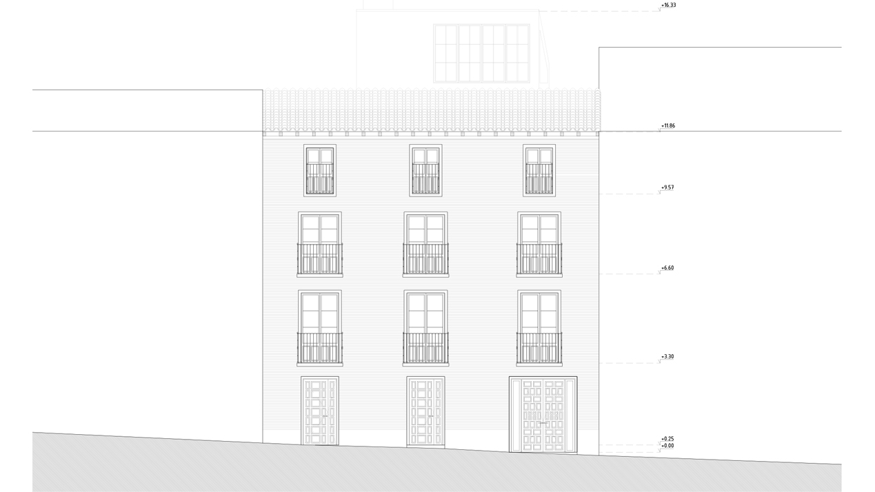 Plano de Arquitectura del Edificio Mercadal de Tudela