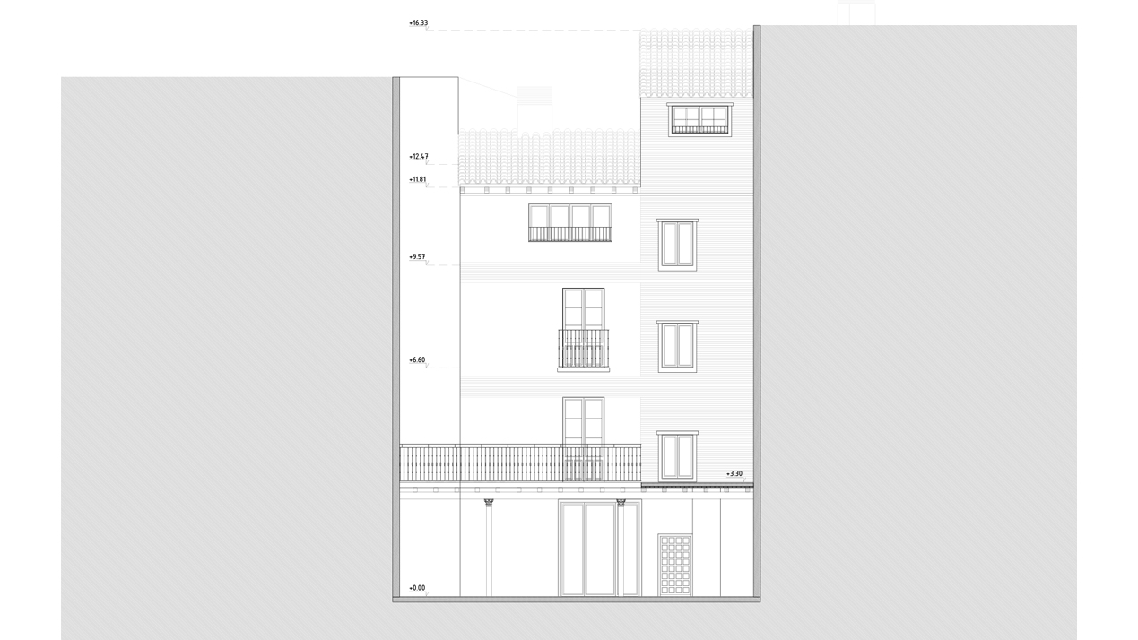 Plano de Arquitectura del Edificio Mercadal de Tudela